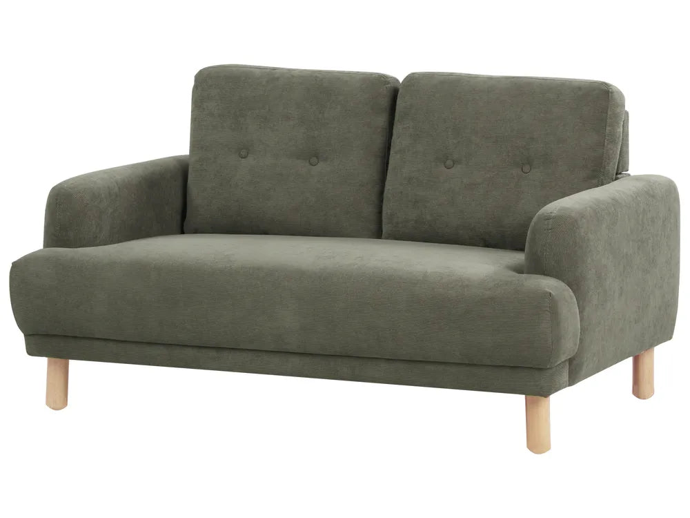 Sofa 2 Seater Corduroy Dark Green Carlan