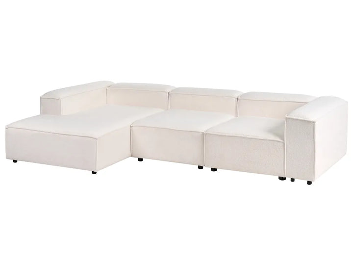 Modular Corner Sofa 4 Seater Boucle Off-White Right Hand Oakham