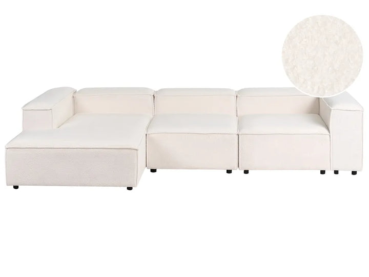 Modular Corner Sofa 4 Seater Boucle Off-White Right Hand Oakham