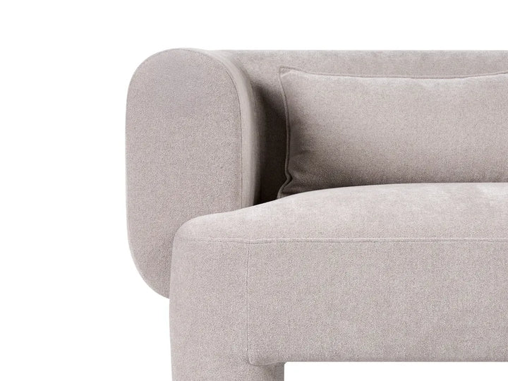 Sofa 2 Seater Fabric Beige Latichia