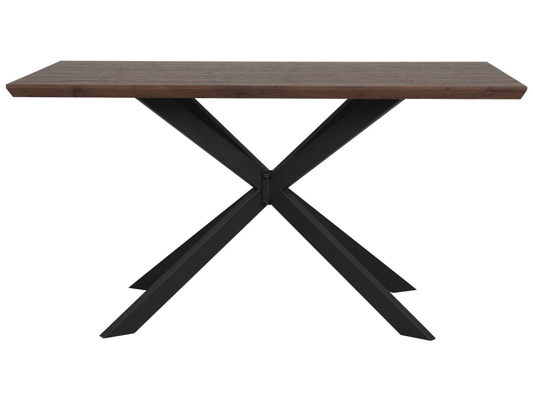 Spectra Dining Table 140 x 80 cm Dark Wood with Black