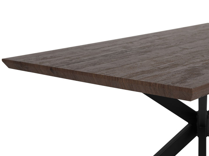 Spectra Dining Table 140 x 80 cm Dark Wood with Black