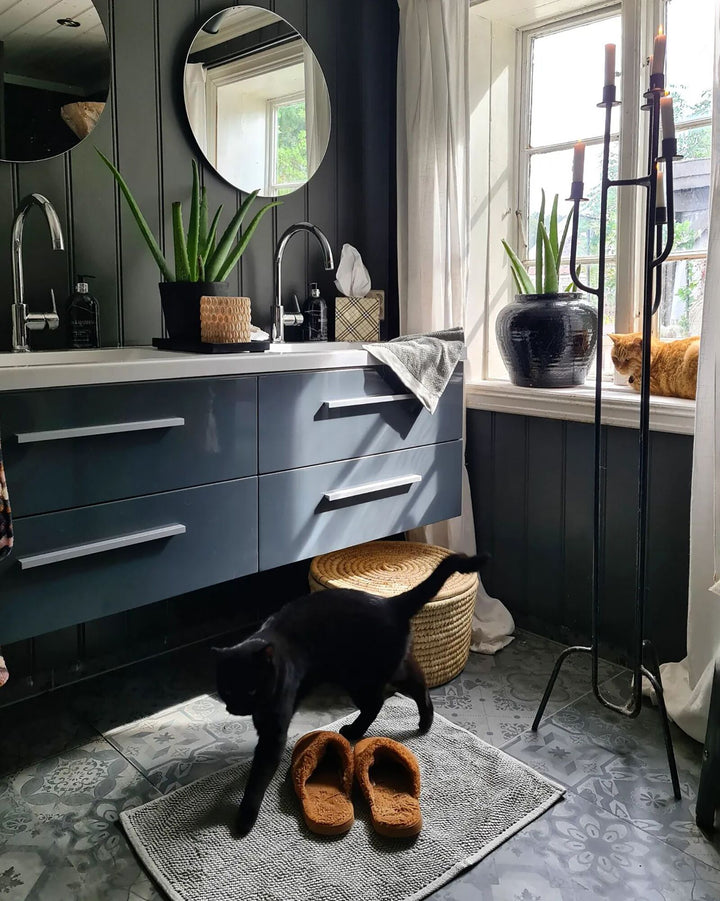 Bathroom Vanity Set 140 cm 48 cm Grey Malaga