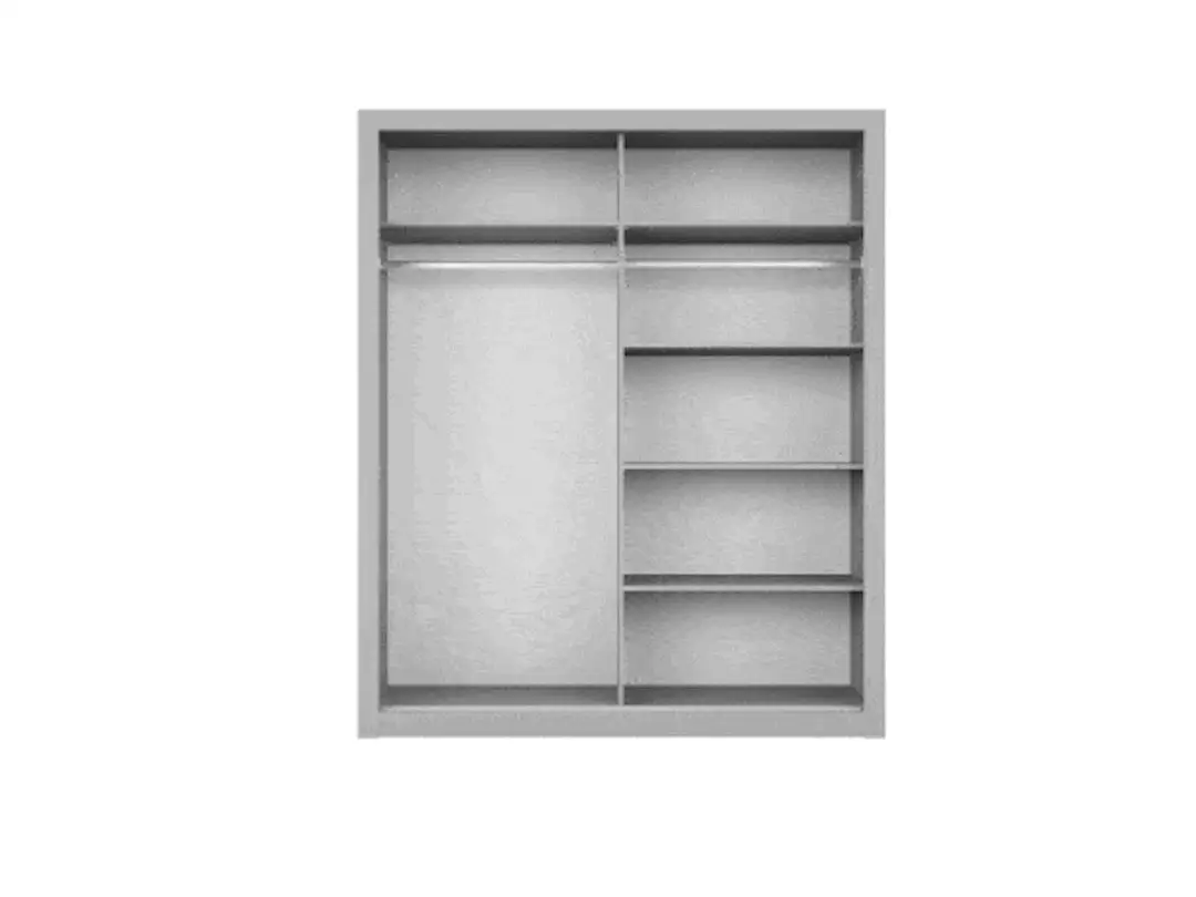 Isabella Sliding Door Wardrobe 181cm Grey Matt