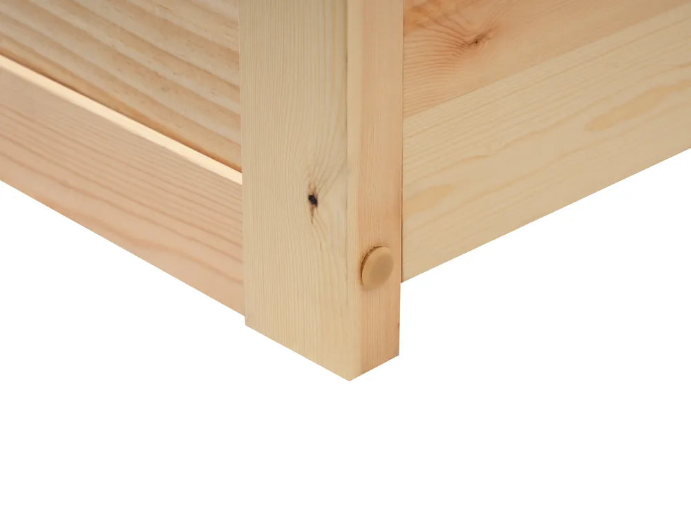 Kids Bed House Pine Wood 90 x 200 cm (EU Single) with Storage Light Brown Maranto