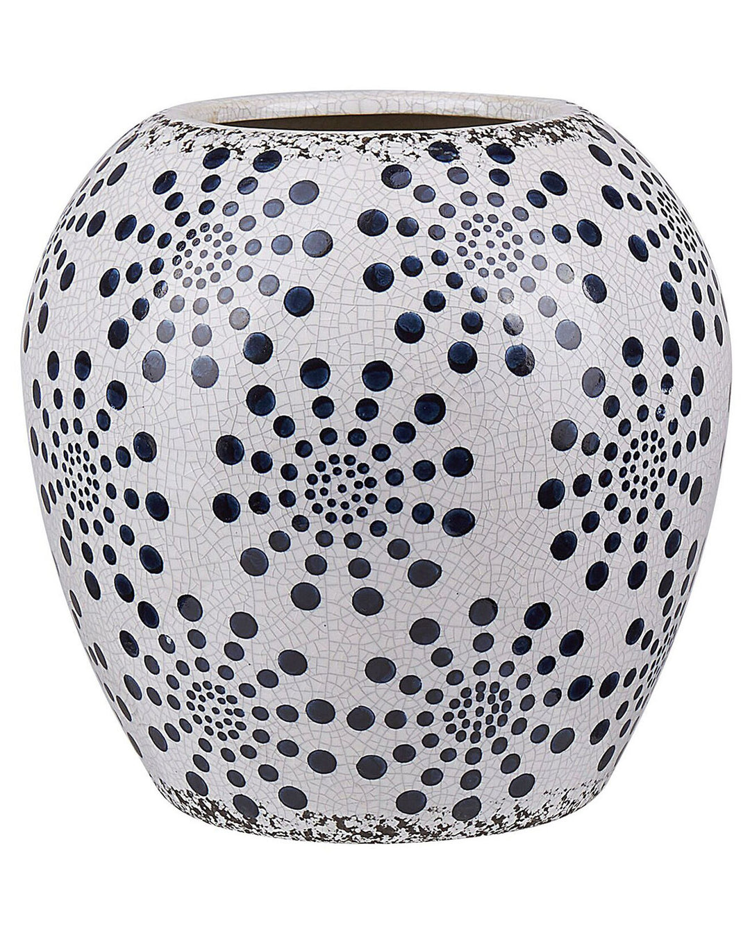 Miletos Flower Vase Stoneware 19 cm White