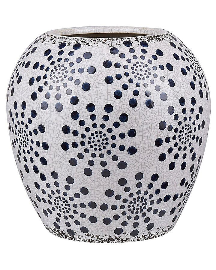 Miletos Flower Vase Stoneware 19 cm White
