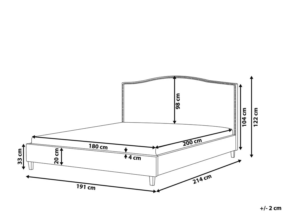 Bed Fabric 180 x 200 cm (EU Super King) LED Multicolour Marilee