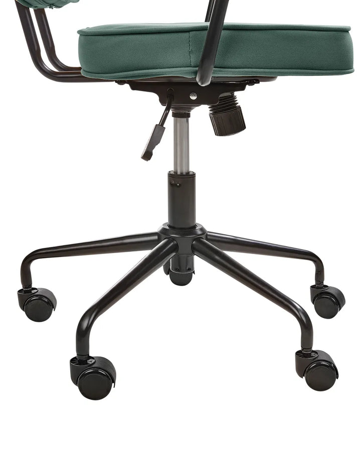Desk Chair Fabric Dark Green Laurren