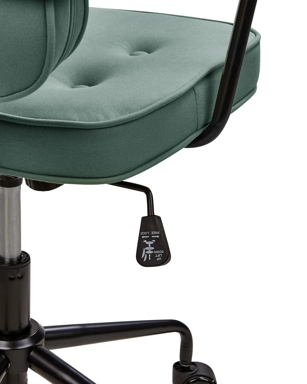 Desk Chair Fabric Dark Green Laurren