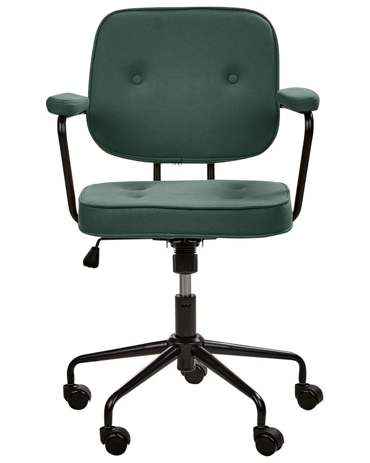 Desk Chair Fabric Dark Green Laurren