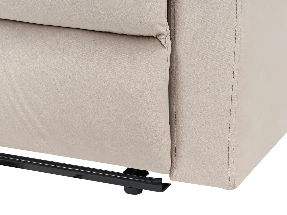 Manual Recliner Sofa 3 Seater Velvet Taupe Linnzi