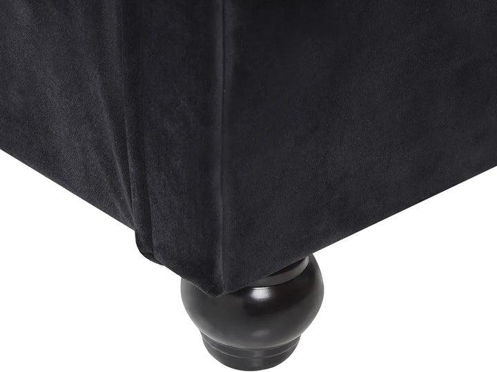 Waterbed Velvet 180 x 200 cm (EU Super King) Black Duluth
