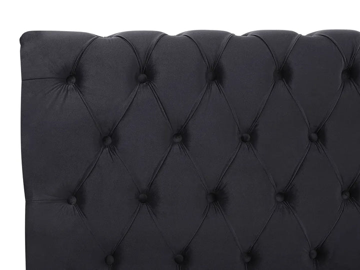 Waterbed Velvet 180 x 200 cm (EU Super King) Black Duluth