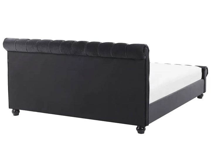 Waterbed Velvet 180 x 200 cm (EU Super King) Black Duluth