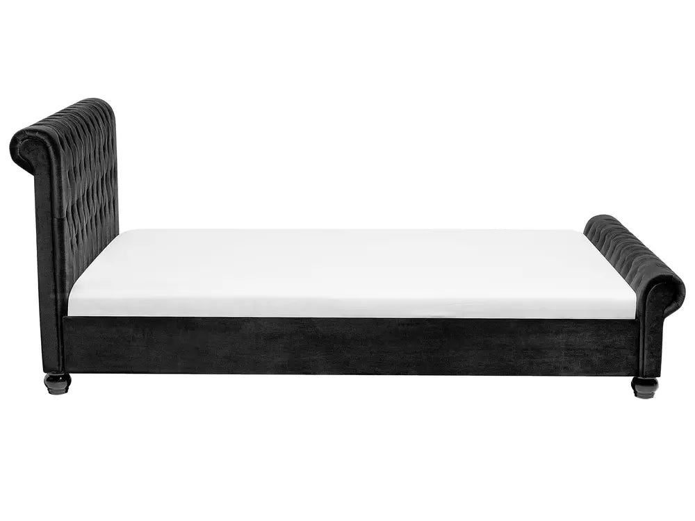 Waterbed Velvet 180 x 200 cm (EU Super King) Black Duluth
