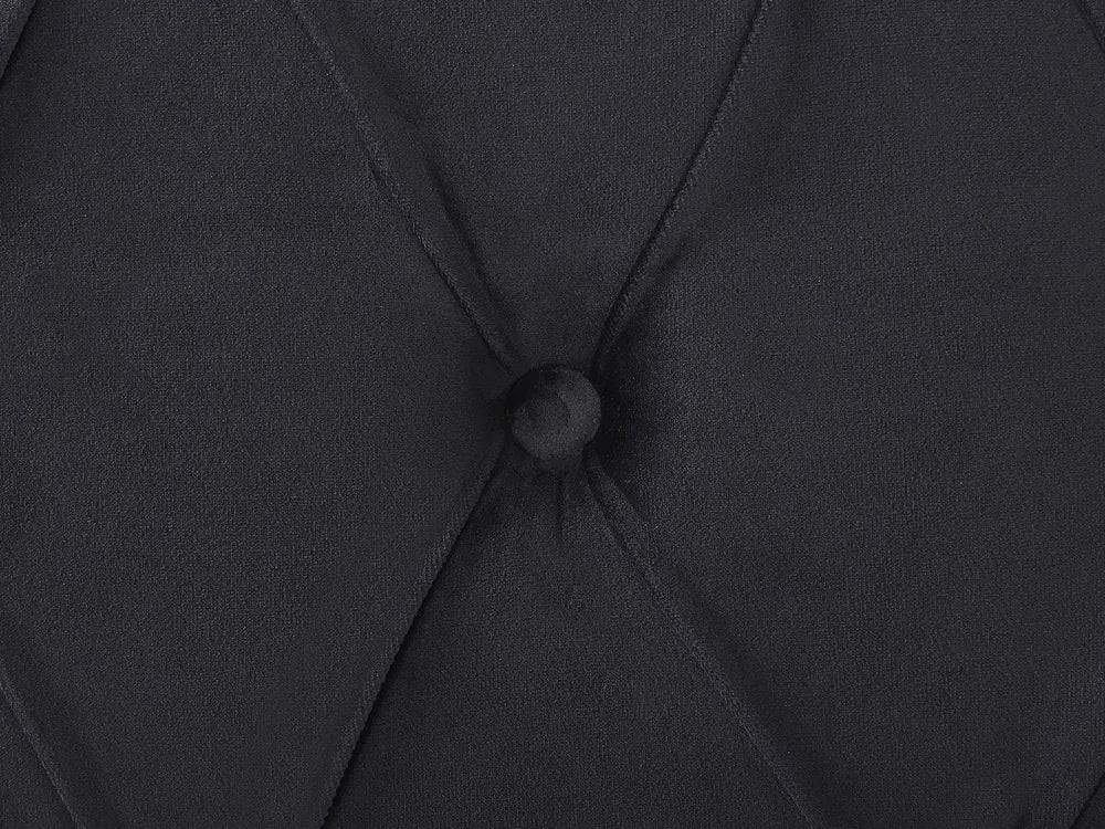 Waterbed Velvet 180 x 200 cm (EU Super King) Black Duluth