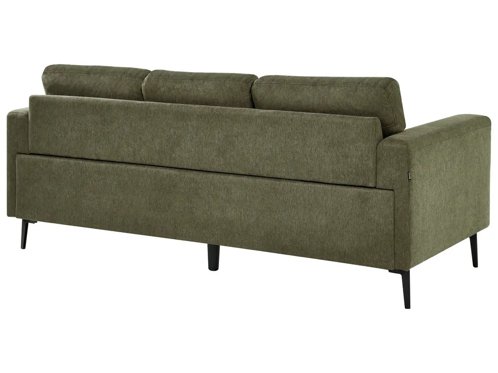 Sofa 3 Seater Fabric Green Zayn