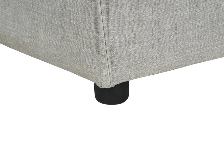 Modular Corner Sofa 3 Seater Fabric Light Grey with Ottoman Left Hand Oakham