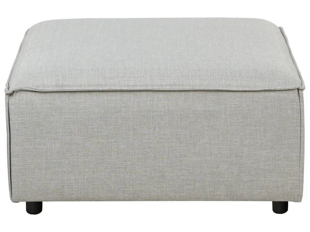 Modular Corner Sofa 3 Seater Fabric Light Grey with Ottoman Left Hand Oakham