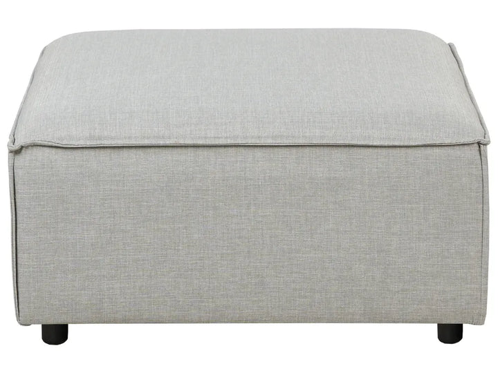 Modular Corner Sofa 3 Seater Fabric Light Grey with Ottoman Left Hand Oakham