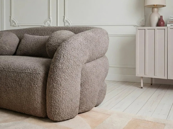 Sofa 2 Seater Boucle Taupe Idalynn