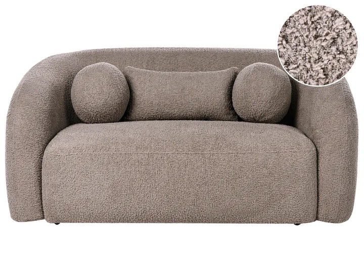 Sofa 2 Seater Boucle Taupe Idalynn