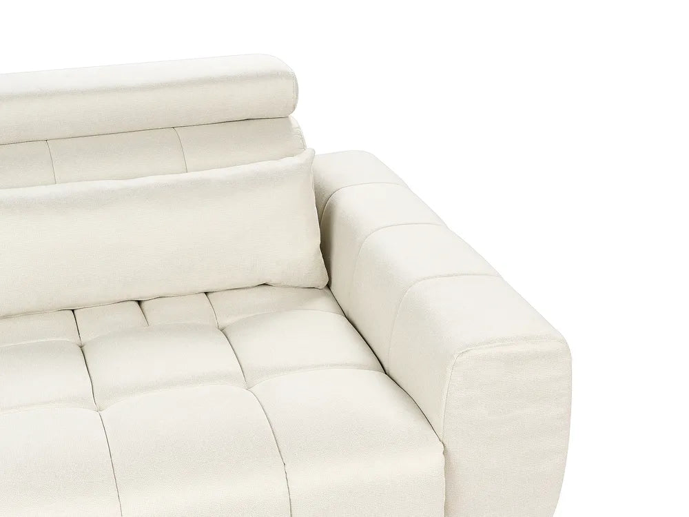 Sofa 2 Seater Fabric Light Beige Caras