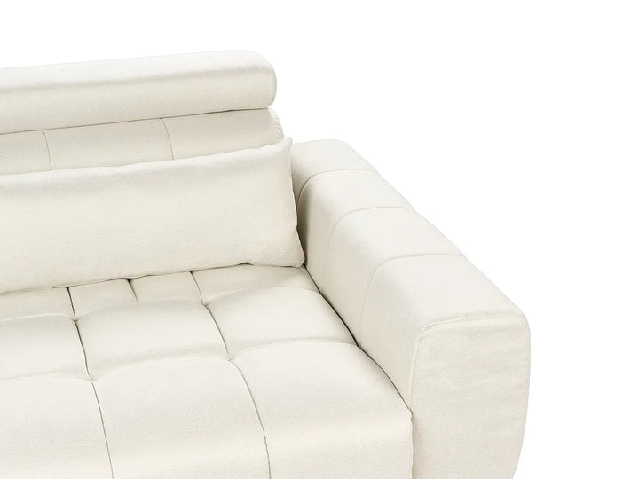 Sofa 2 Seater Fabric Light Beige Caras