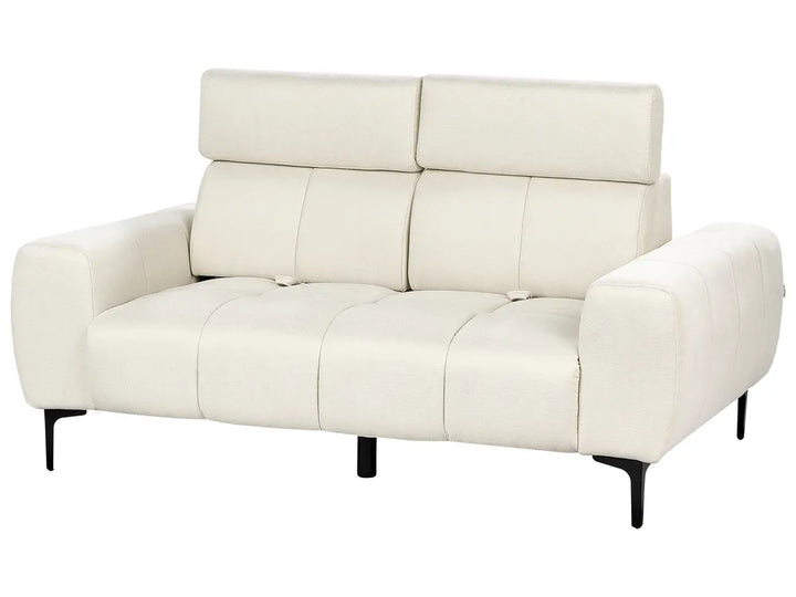 Sofa 2 Seater Fabric Light Beige Caras