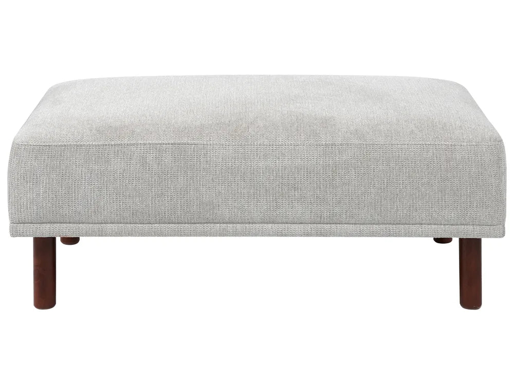 Corner Sofa 3 Seater Fabric Light Grey with Ottoman Left Hand Brekyn