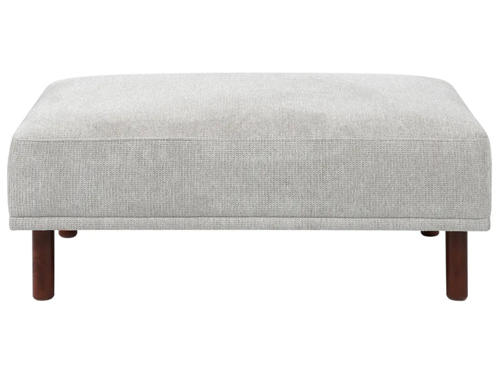 Corner Sofa 3 Seater Fabric Light Grey with Ottoman Left Hand Brekyn