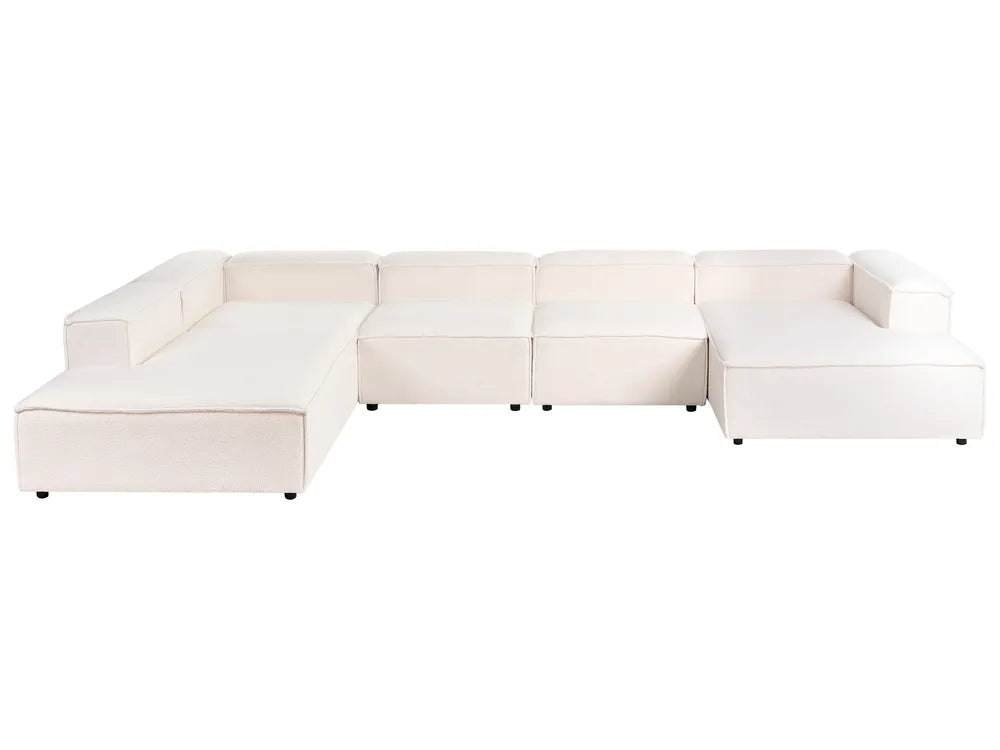 Modular Corner Sofa 5 Seater Boucle Off-White Right Hand Oakham