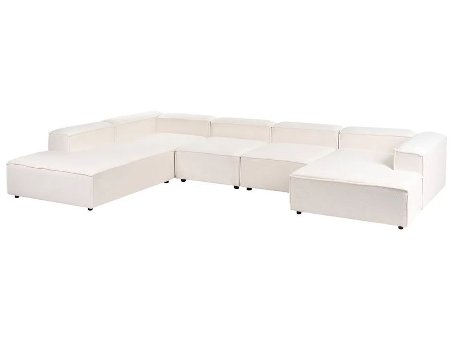 White sectional sofa on a white background