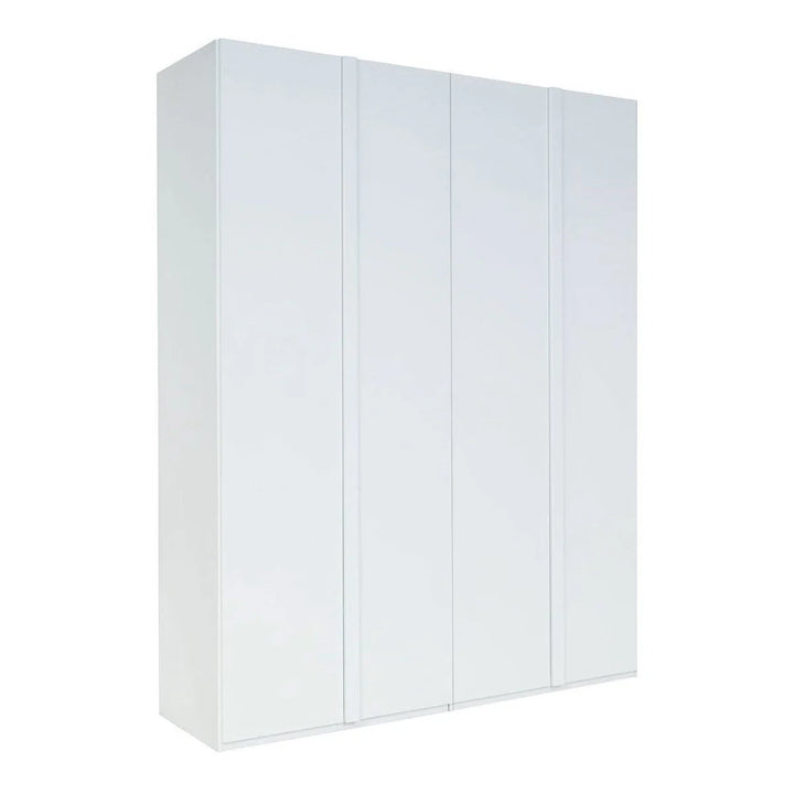 White gloss Italia 20 wardrobe with four doors and large storage space