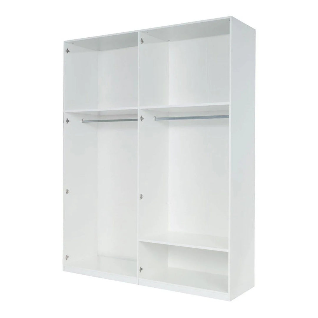 4 Door Wardrobe 182cm White Gloss Roma