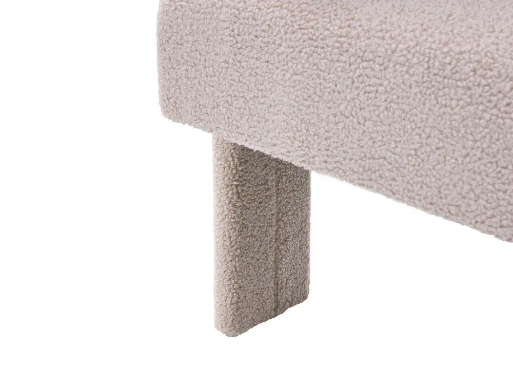 Sofa 2 Seater Boucle Light Beige Askolds