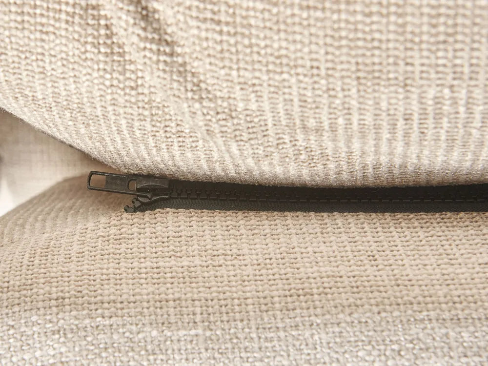 Corner Sofa 3 Seater Chenille Beige Right Hand Heskett