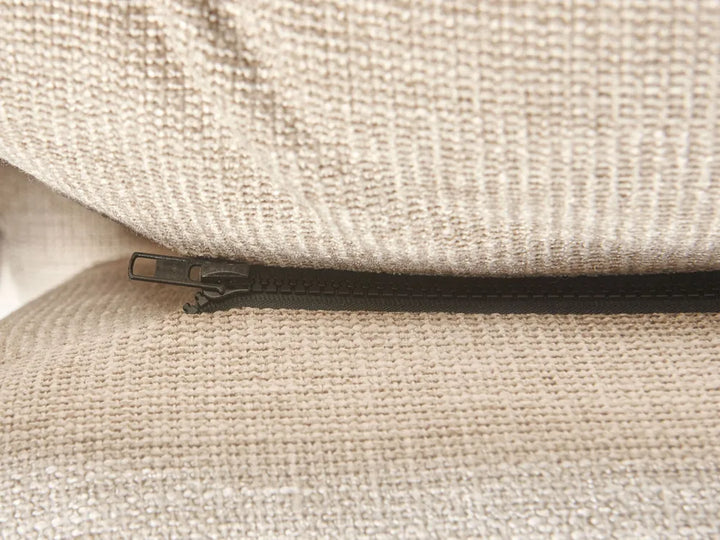 Corner Sofa 3 Seater Chenille Beige Right Hand Heskett