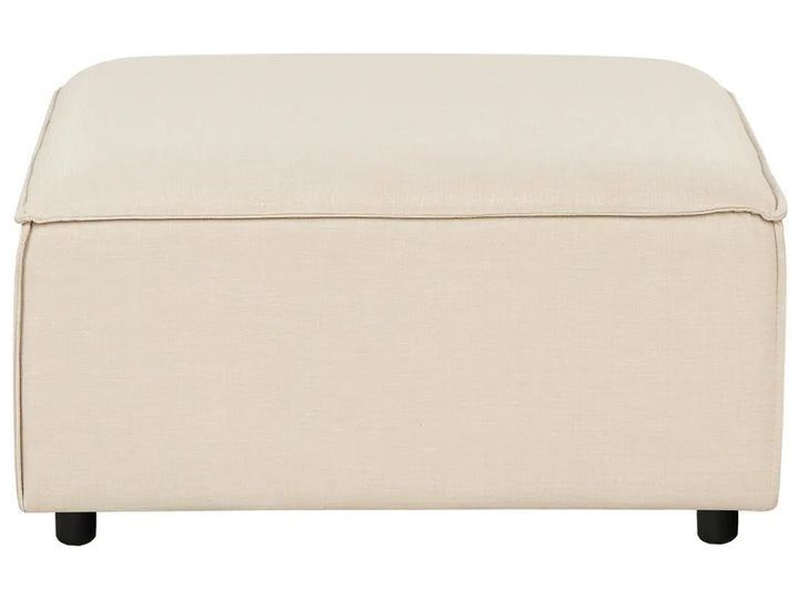 Modular Corner Sofa 3 Seater Fabric Beige with Ottoman Right Hand Oakham