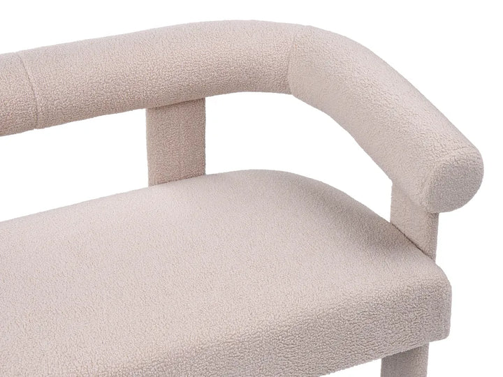 Sofa 2 Seater Boucle Light Beige Askolds