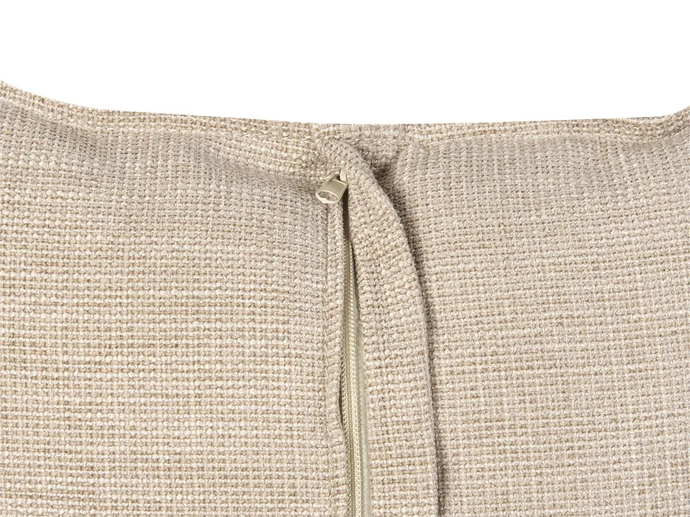 Corner Sofa 3 Seater Chenille Beige Right Hand Heskett