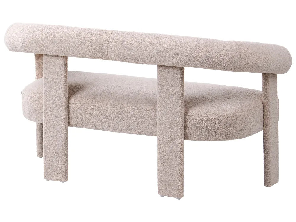 Sofa 2 Seater Boucle Light Beige Askolds