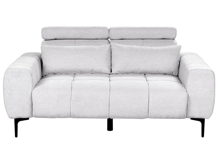 Grey fabric 2-seater sofa with modern design
