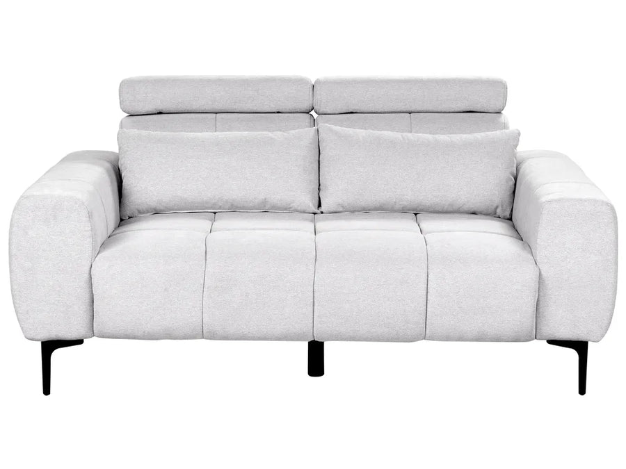 Grey fabric 2-seater sofa with modern design