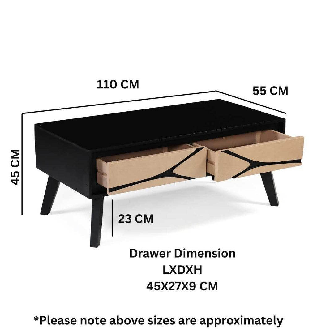 Boho 2 Drawer Coffee Table