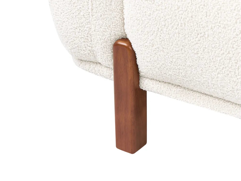 Sofa 2 Seater Boucle White Birzer