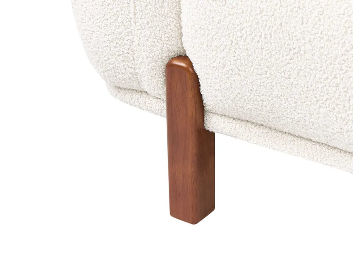 Sofa 2 Seater Boucle White Birzer