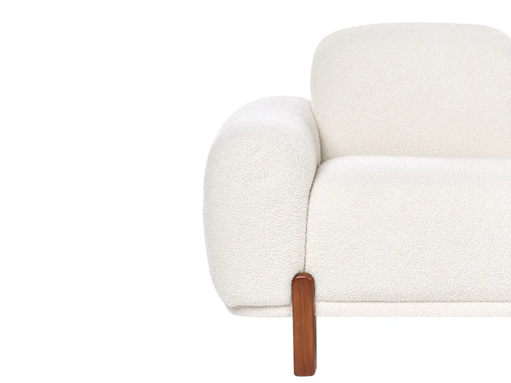 Sofa 2 Seater Boucle White Birzer