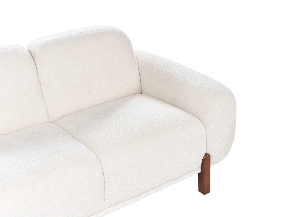 Sofa 2 Seater Boucle White Birzer